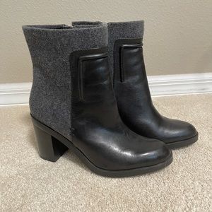 Charles by Charles David ~Grey and Black Heeled Boots~ Size 6.5